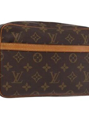 LOUIS VUITTON Monogram Compiegne 23 Clutch Bag M51847 LV Auth BA10346